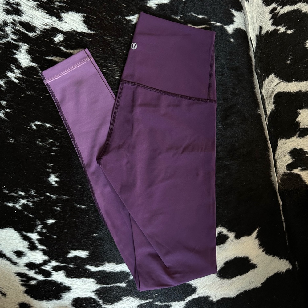 Lululemon Wonder Under Hi-Rise Ombré Leggings in Purple/Darkest Magenta, Size 6